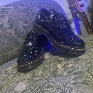 Dr. Martens Black Sequin Flats